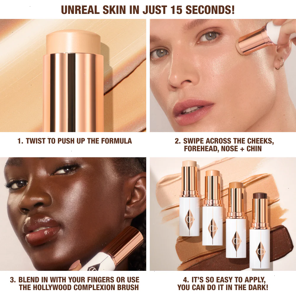 UNREAL SKIN SHEER GLOW TINT HYDRATING FOUNDATION STICK - 5 MEDIUM - Image 10